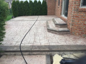 Stamped Concrete Seal Before, Bloomfield Hills, Mi.