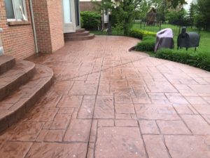 After Stamped Concrete Wash & Seal, Clinton Twp