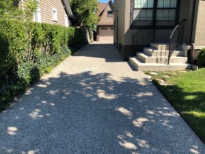Royal Oak Exposed aggregate Driveway Before Wash and Seal