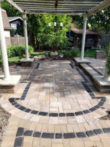Brick Paver Walkway After Pressure Washing, Sanded and Sealed Rochester Hills, Mi.